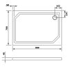 Obdélníková sprchová vanička z litého mramoru 90×70 cm – Gelco Sara HS9070