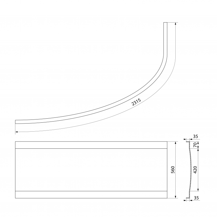 NAOS L, R 170 panel čelní