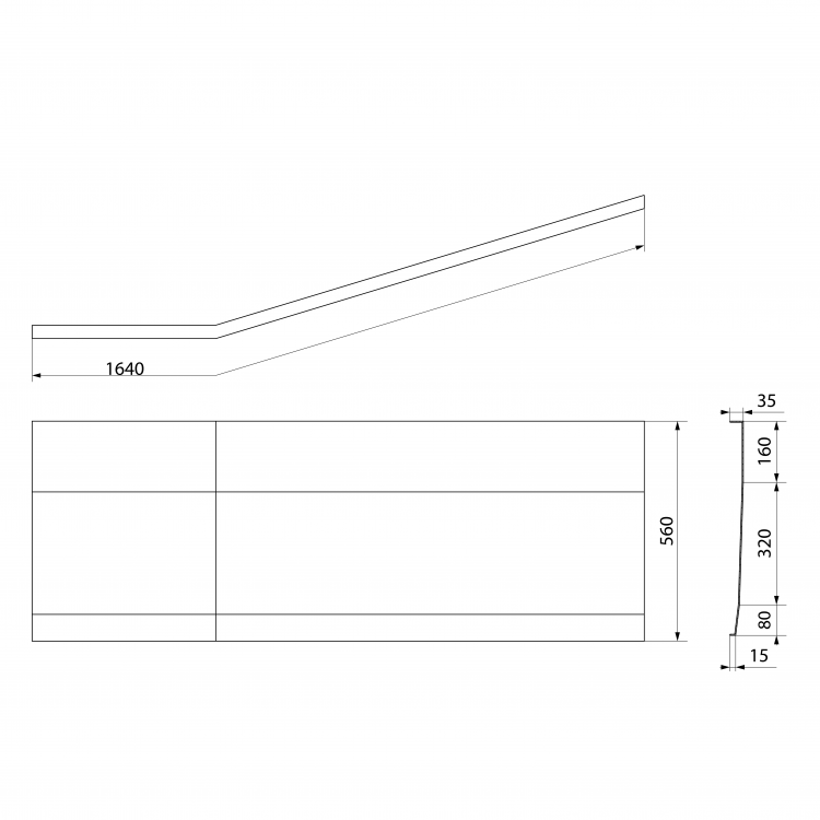 PROJEKTA L 160 panel čelní