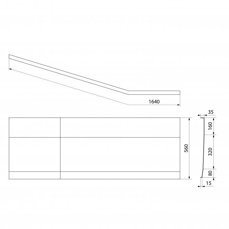 PROJEKTA R 160 panel čelní