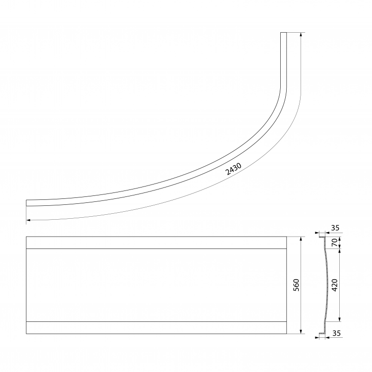 NAOS L, R 180 panel čelní