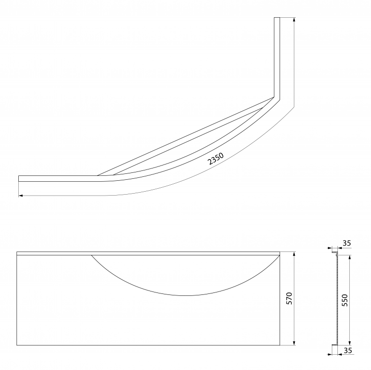 MAMBA L 170 panel rohový
