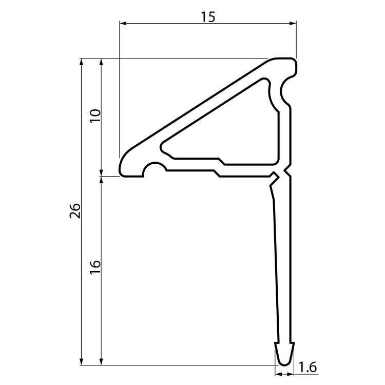 Krycí lišta pro vany a vaničky, 2x 1950mm, 2x roh, 2x zakončení, bílá