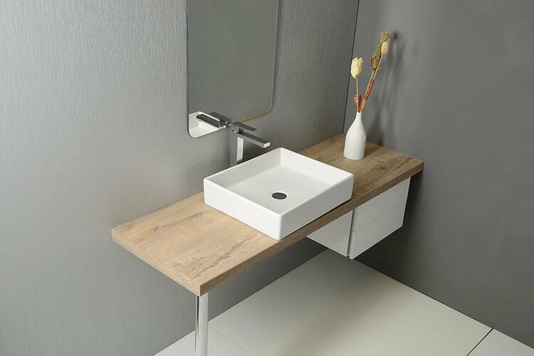 Umyvadlo na desku 50 cm bílé – Isvea Purity 10PL66050