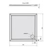 Čtvercová sprchová vanička z litého mramoru 90 cm – Polysan Aura 43511