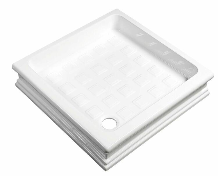 Čtvercová sprchová vanička 90 cm bílá – Kerasan Retro 133801