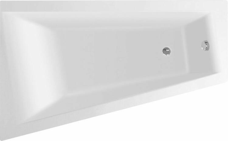 Asymetrická rohová vana 160×100 L bilá – Aqualine Metuje G2610