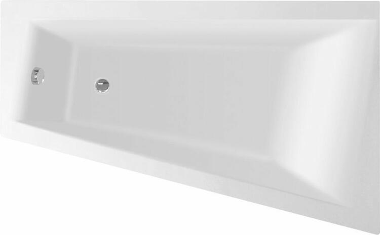 Asymetrická rohová vana 160×100 P bilá – Aqualine Metuje G2611
