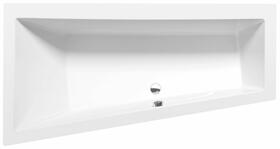 Asymetrická akrylátová vana 170×90 cm (L) bílá – Polysan Andra 81111 | Více - 