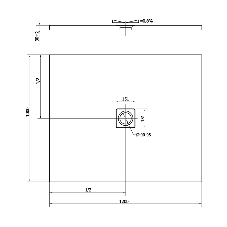 Obdélníková sprchová vanička z litého mramoru 120×100 cm bílá – Polysan Flexia 71563