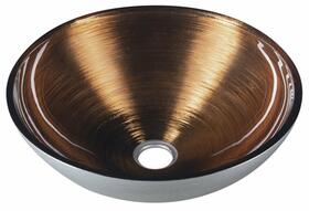 MURANO WENGE skleněné umyvadlo na desku, průměr 40cm, měď/stříbrná | Více - 