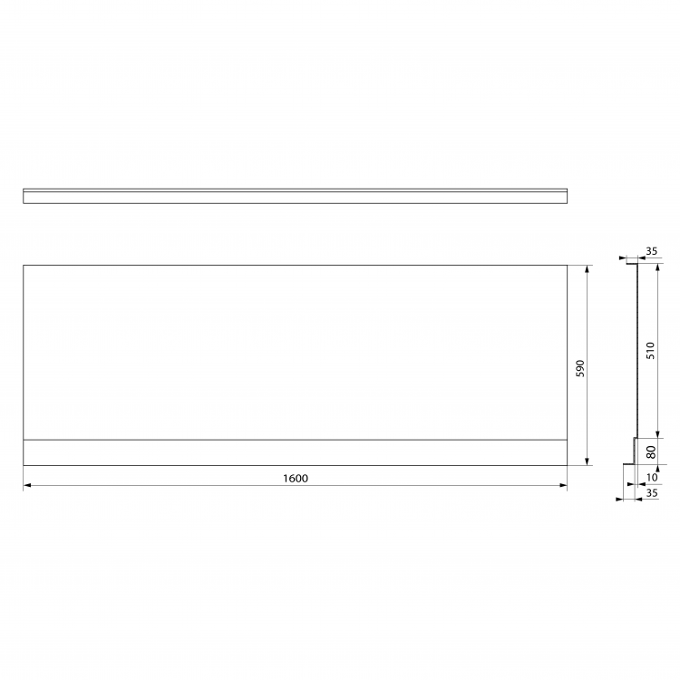 PLAIN NIKA panel 160x59cm