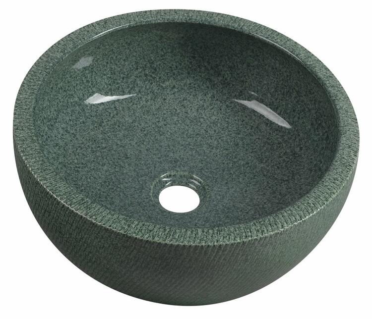PRIORI keramické umyvadlo na desku, Ø 42cm, zelená