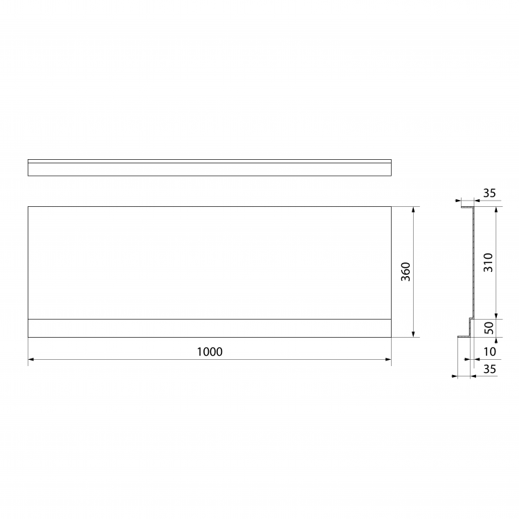 DEEP PLAIN NIKA panel 100x36cm