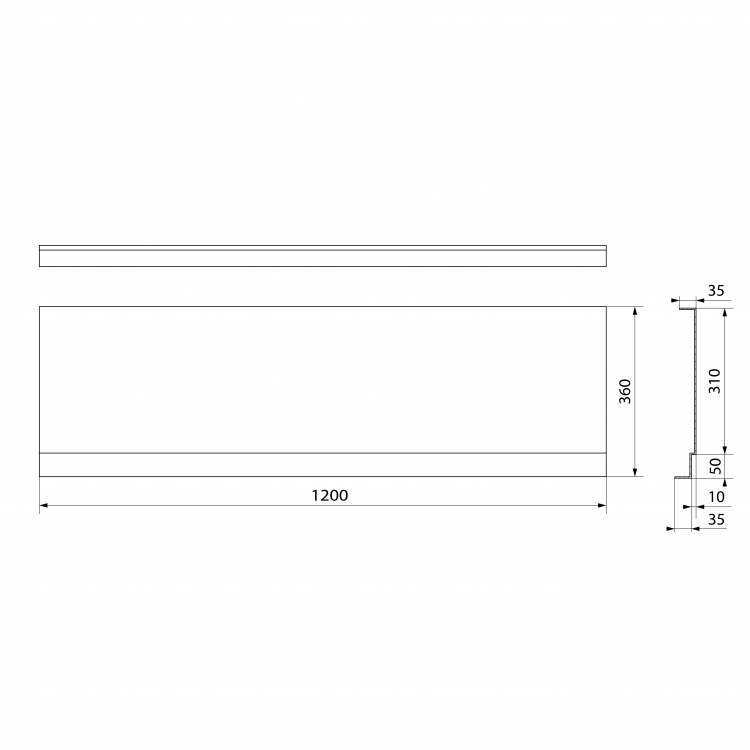 DEEP PLAIN NIKA panel 120x36cm