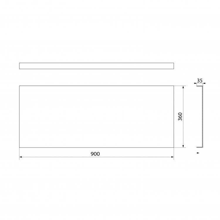 DEEP PLAIN boční panel 90x36cm