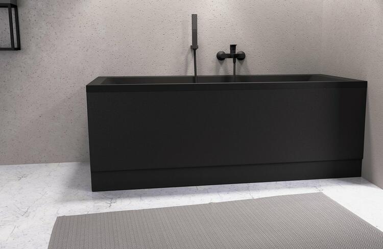 PLAIN panel čelní 160x59cm, černá mat, pravý