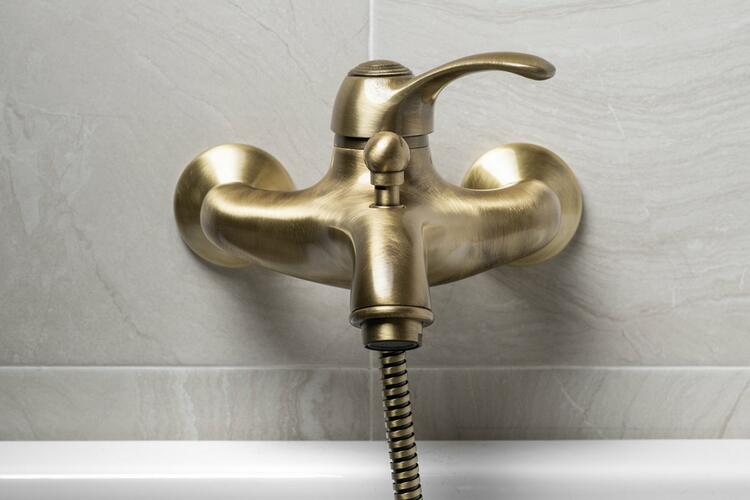 KIRKÉ nástěnná vanová baterie, bronz