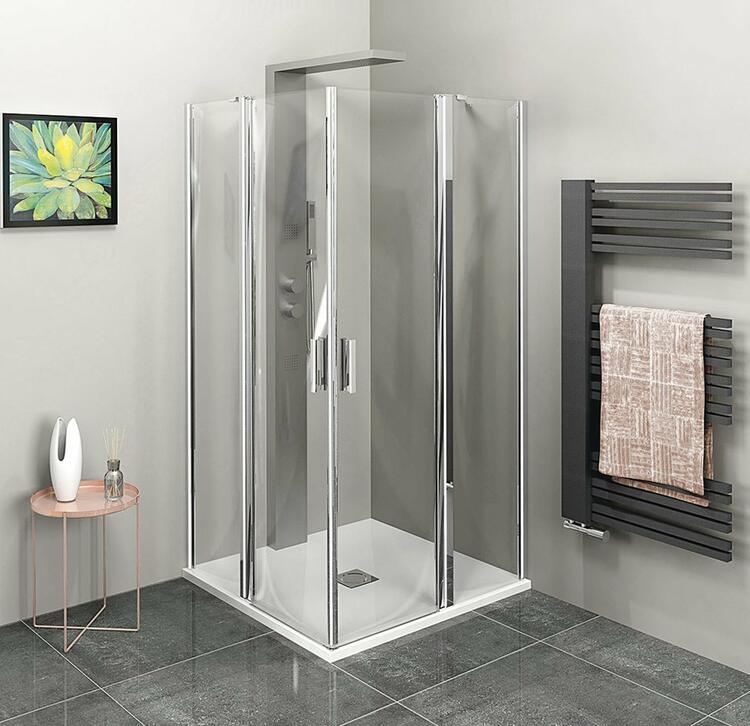 ZOOM čtvercová sprchová zástěna 900x900mm, čiré sklo