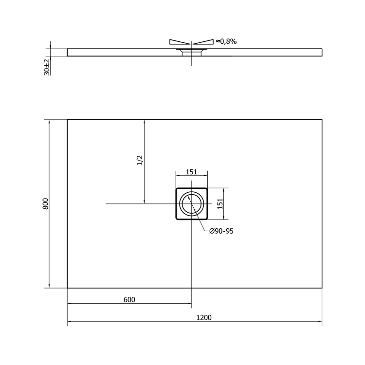 Obdélníková sprchová vanička z litého mramoru 120×80 cm bílá – Polysan Flexia 77922