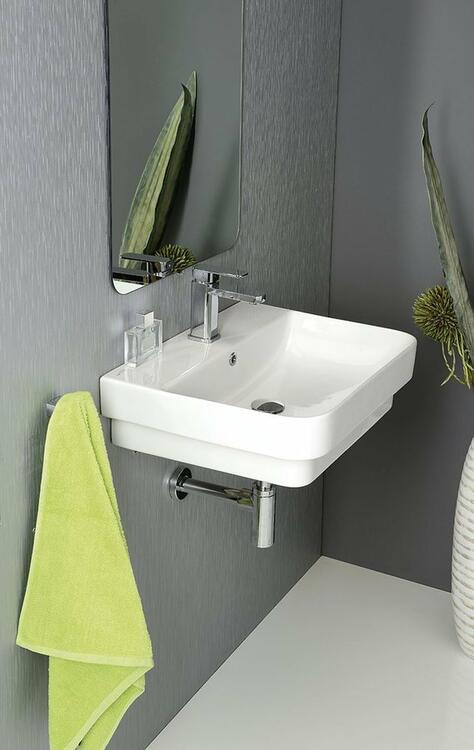 Umyvadlo 48 cm bílé – Isvea Sott Aqua 10SQ50048