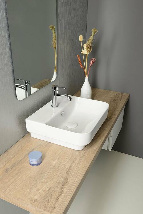 Umyvadlo 48 cm bílé – Isvea Sott Aqua 10SQ50048