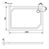 Obdélníková sprchová vanička z litého mramoru 110×75 cm – Gelco Sara HS11075