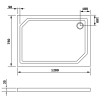 Obdélníková sprchová vanička z litého mramoru 120×75 cm – Gelco Sara HS12075