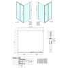 EASY obdélníkový sprchový kout 1300x900mm, čiré sklo L/P varianta