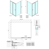 EASY obdélníkový sprchový kout 1500x800mm, čiré sklo L/P varianta