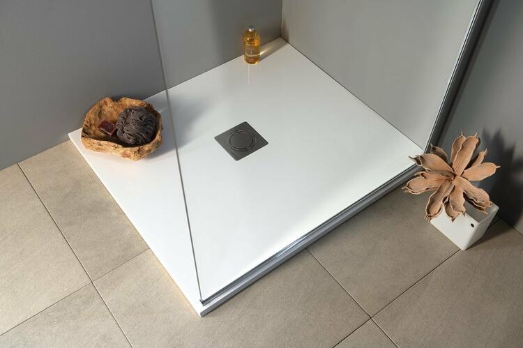 Obdélníková sprchová vanička z litého mramoru 100×90 cm bílá – Polysan Flexia 72925