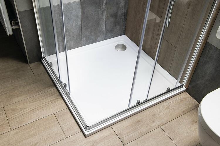 Čtvercová sprchová vanička z litého mramoru 90 cm – Aqualine Tecmi PQ009