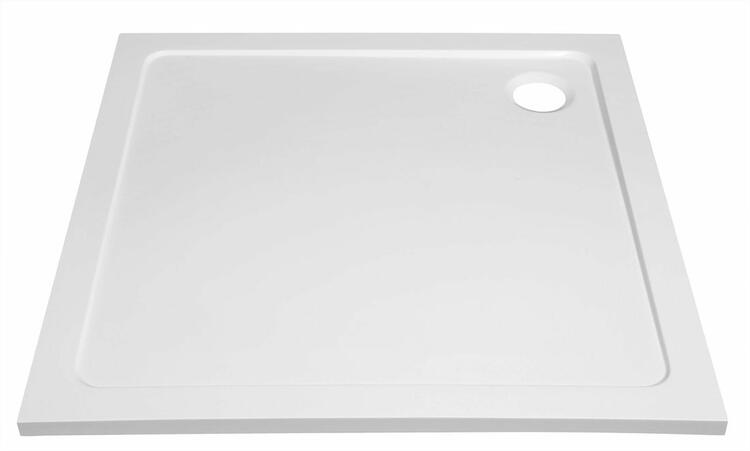 Čtvercová sprchová vanička z litého mramoru 90 cm – Aqualine Tecmi PQ009