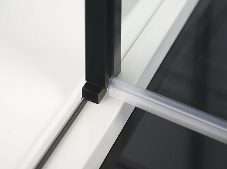 ZOOM LINE BLACK čtvercová sprchová zástěna 900x900mm, čiré sklo