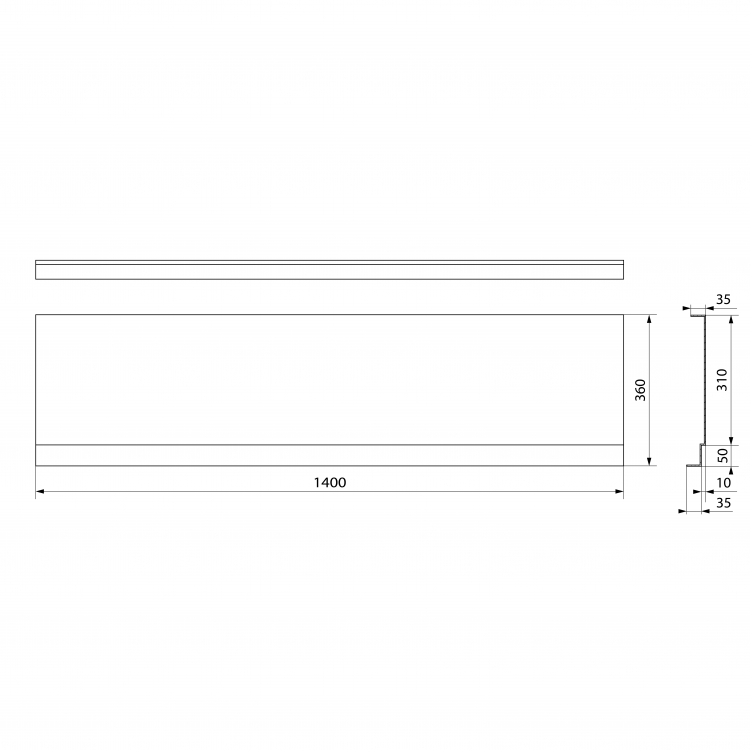 DEEP PLAIN NIKA panel 140x36cm