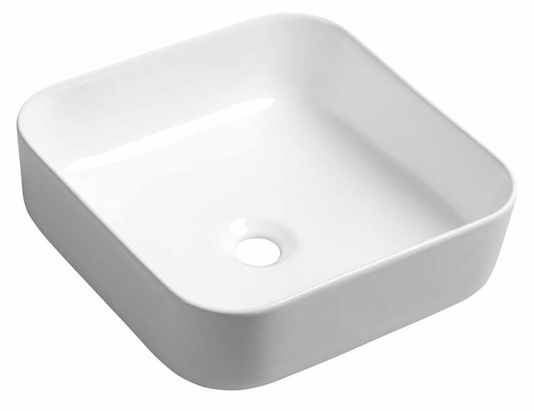 PRATA keramické umyvadlo na desku, 39,5x39,5cm, bílá
