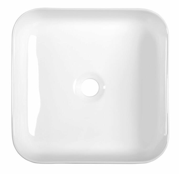 PRATA keramické umyvadlo na desku, 39,5x39,5cm, bílá