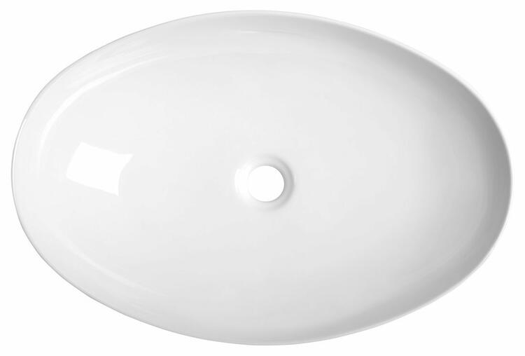 PERA keramické umyvadlo na desku, 62,5x42cm, bílá