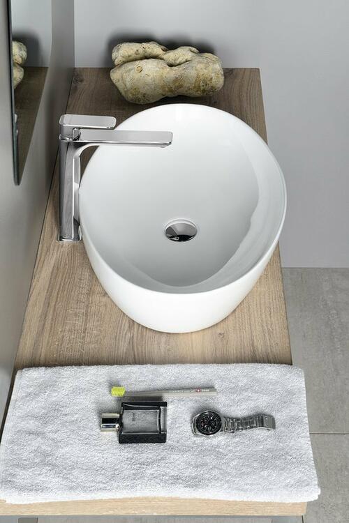 PERA keramické umyvadlo na desku, 62,5x42cm, bílá