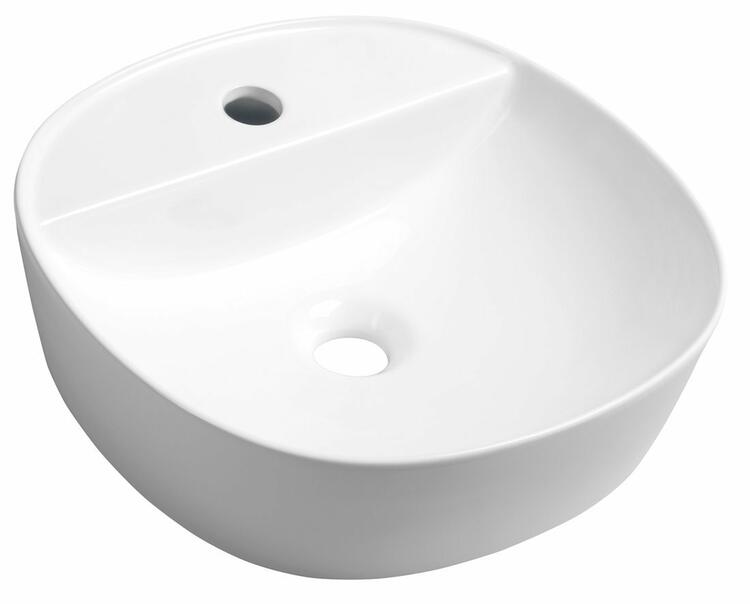 LUGANO keramické umyvadlo na desku, Ø 40 cm, bílá
