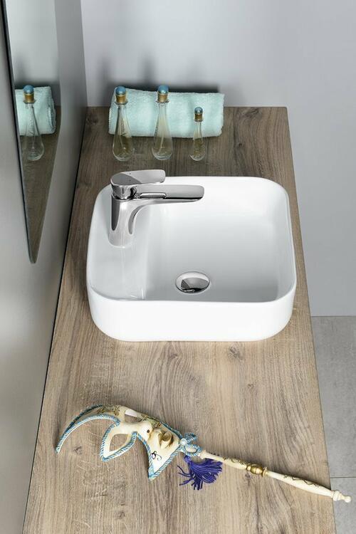 MOLVENO keramické umyvadlo na desku, 39,5x39,5cm, bílá