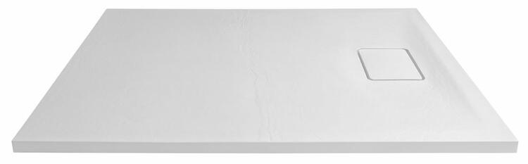 ACORA vanička z litého mramoru, obdélník 100x80x2,9cm, bílá, dekor kámen