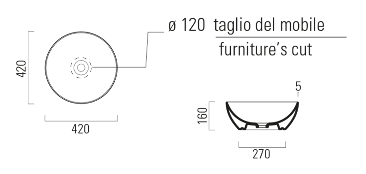 Keramické umyvadlo 42 cm bílá – GSI Pura 885111