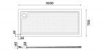Obdélníková sprchová vanička z litého mramoru 160×70 cm – Gelco Nora PN16070