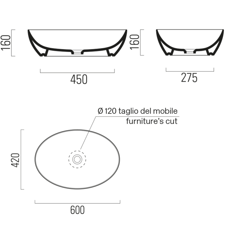 Keramické umyvadlo 60 cm ghiaccio mat – GSI Pura 884215
