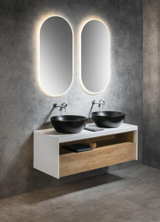 Keramické umyvadlo 42 cm černá mat – GSI Pura 885126