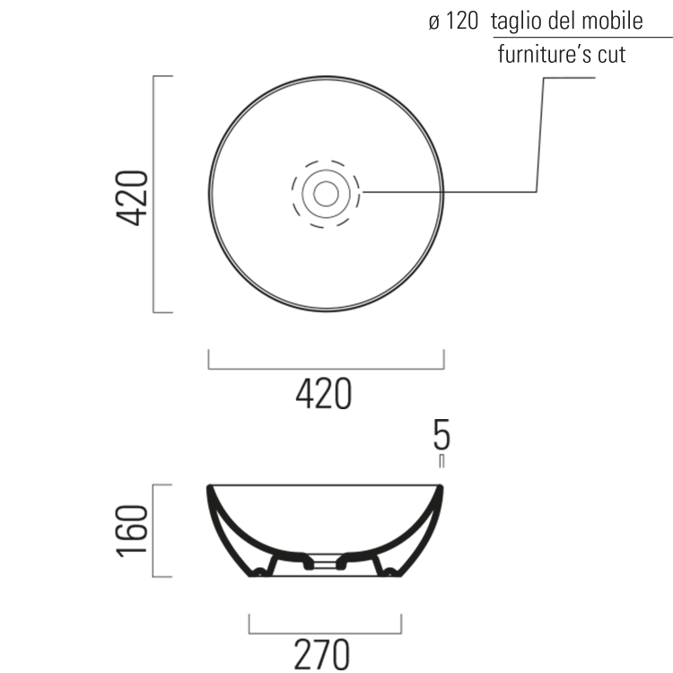 Keramické umyvadlo 42 cm ghiaccio mat – GSI Pura 885115