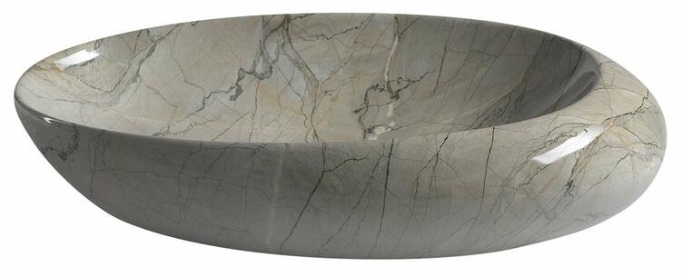 DALMA keramické umyvadlo na desku, 68x44cm, grigio