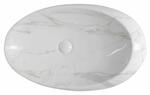 DALMA keramické umyvadlo na desku, 68x44cm, carrara