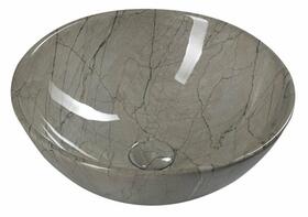 DALMA keramické umyvadlo na desku, Ø 42 cm, grigio | Více - 